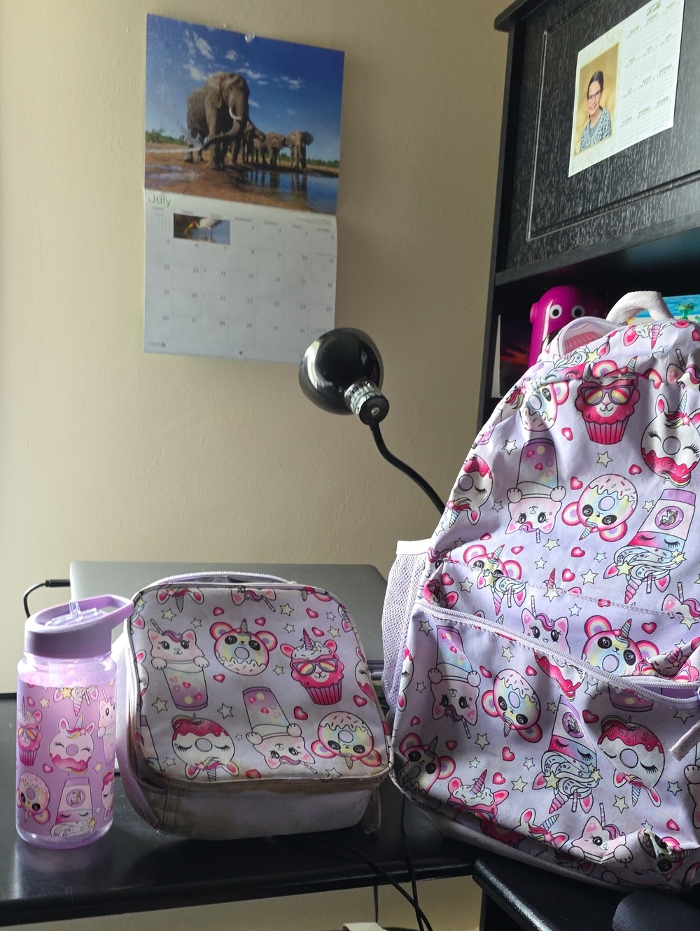 Childrens Place Animal Print Kids Backpack and Lunch Bag Set